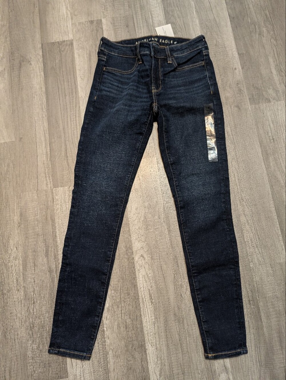 Women's American Eagle Outfitters Dark Indigo Skinny Jeans Size 2 With Tags
